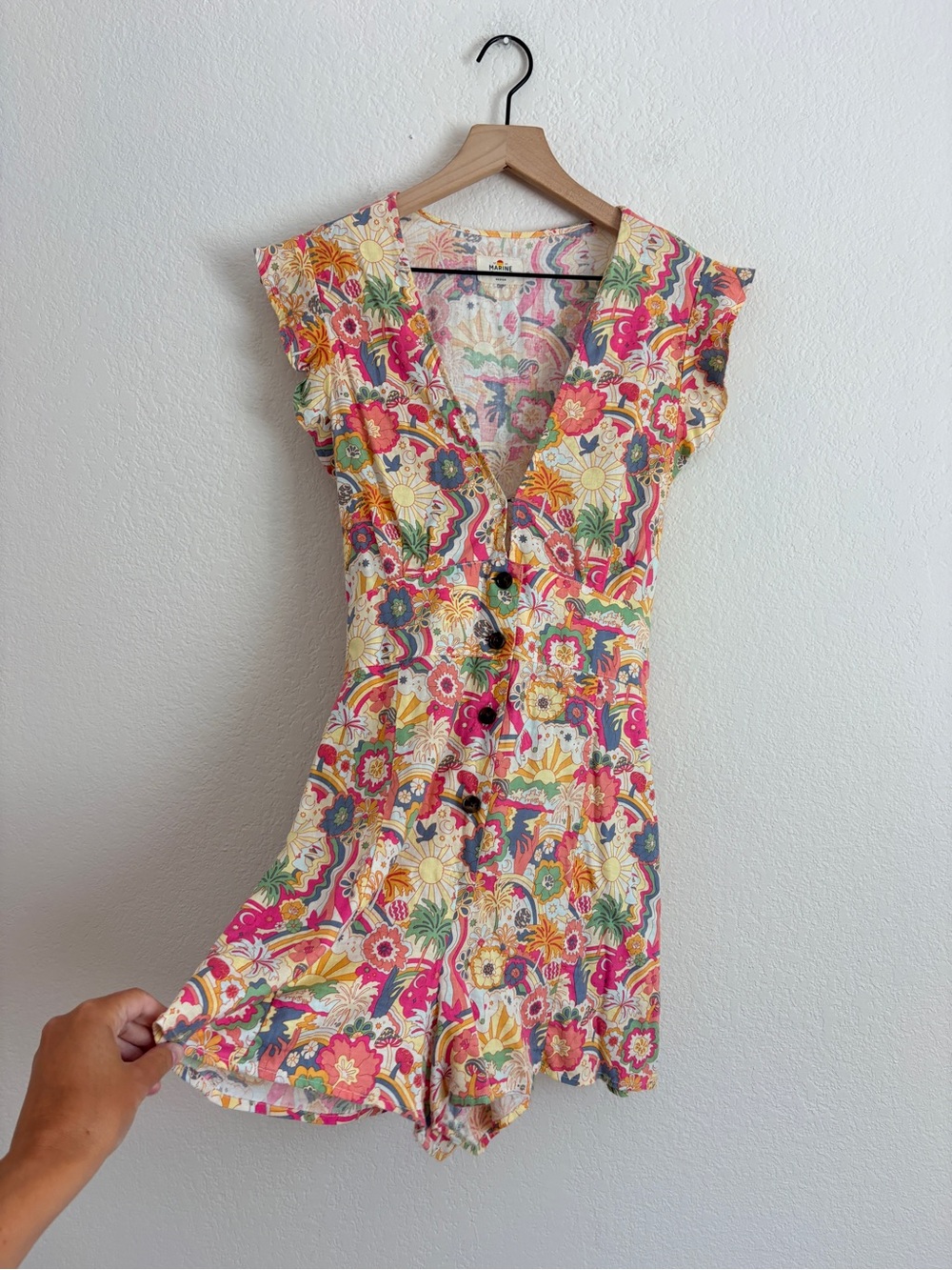 Marine Layer Groovy 70s Hemp Romper - Picture 6 of 8